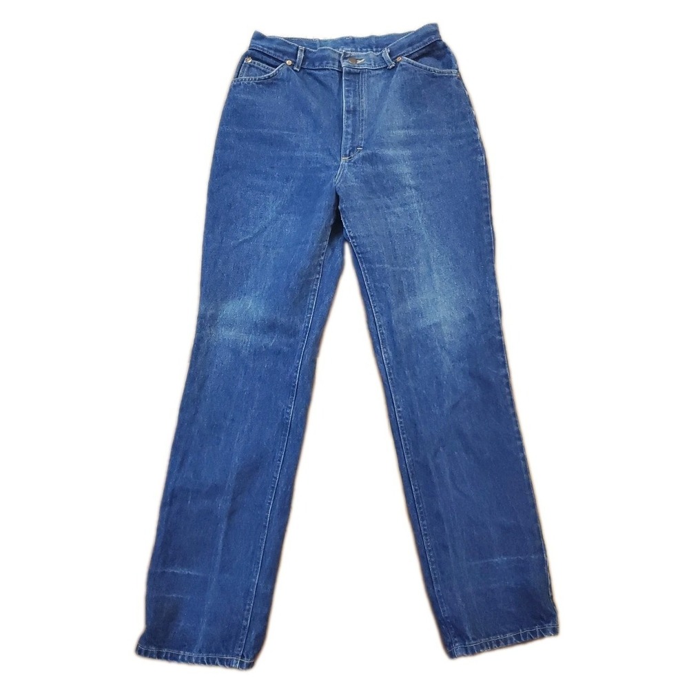 Vintage LEE MR Jeans Womens‎ Size 16 Union Made In USA Blue Denim Straight Leg